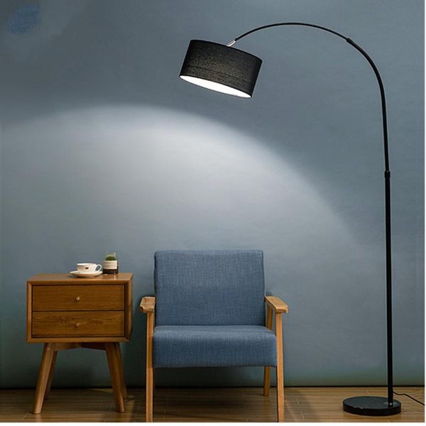 

floor lamp living room modern simple bedroom bedside study nordic creative indoor floor lamp linen lampshade