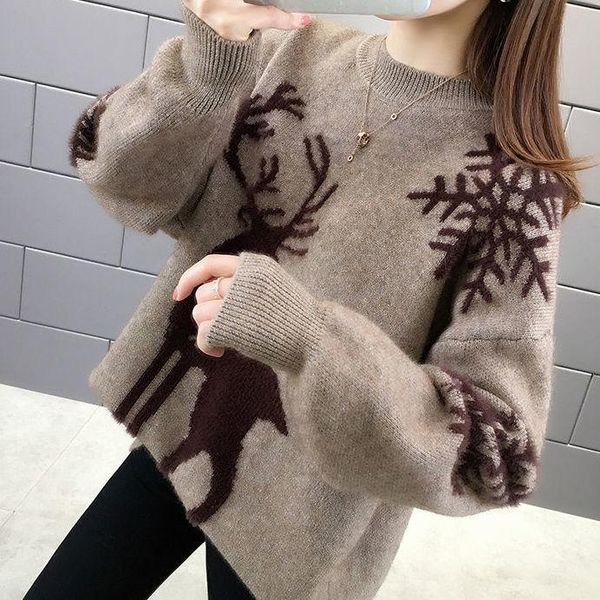 

women's sweaters sweater languid style, White;black