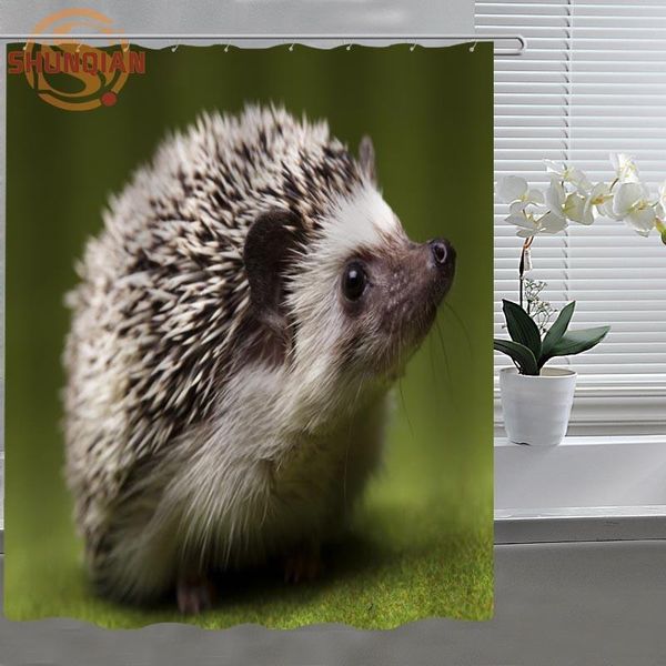 

shower curtains hedgehog custom curtain fabric polyester bathroom acceptable for bath room