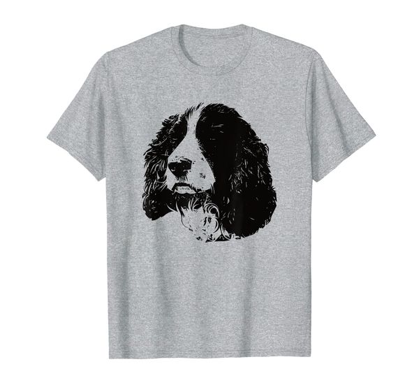 

english springer spaniel t-shirt, White;black