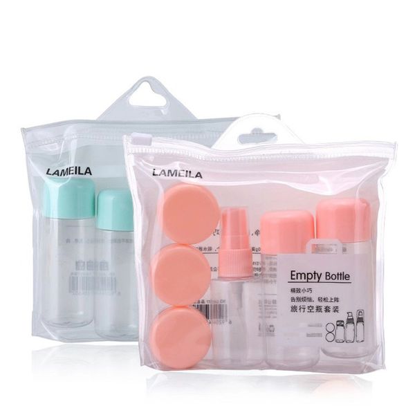 2*8 Pz/set Mini Bottiglia Contenitore Cosmetico Da Viaggio A Tenuta Spremere Bottiglie di Ricarica per Profumo/Shampoo/Crema da bagno Dropshipping