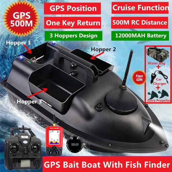 

bait boat 500m remote control fishing bait boat gps position auto cruise one click to any point gps bait boat with fish finder