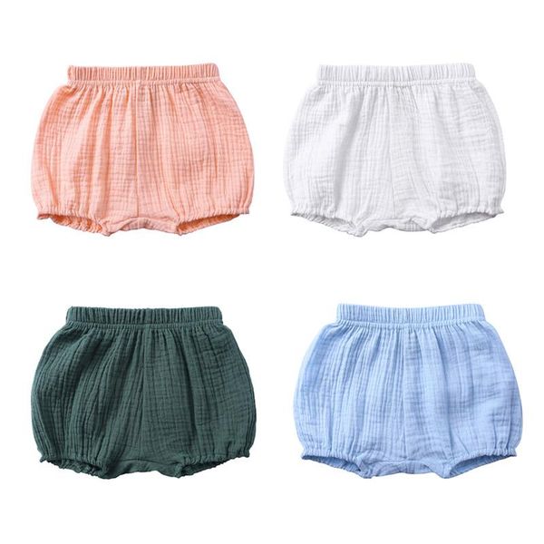 

shorts for 6m-y summer kids boys solid color baby girl cotton linen bread short pants fashion born bloomers clothing, Black