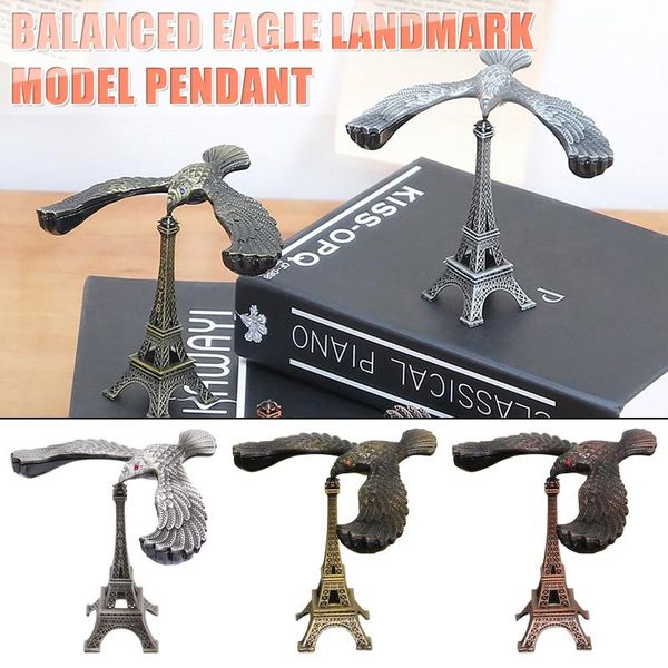 

decorative objects & figurines creative metal balance eagle model landmark building decoration wrought iron toy gift crafts perfect