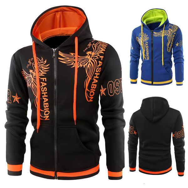 

2021 new fashion foreign trade men's clothes with a hit color male hood sweater rsd-48 jacket6r8x, Black