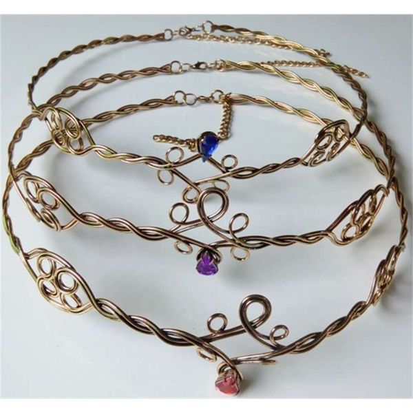 

wire braided headband metal online sales of, Black;brown