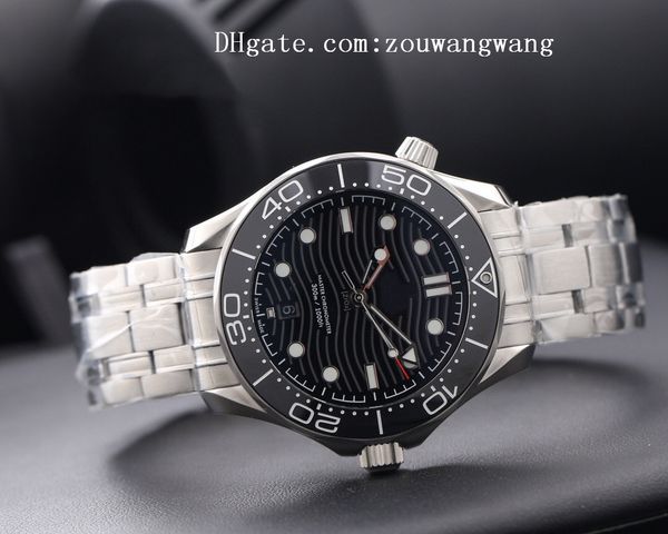 

2021 sea ceramic bezel business aqua watches 007 terra men sport wristwatches james bond boss master mens watch d1132, Slivery;black