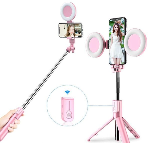 

wireless bluetooth selfie stick with led ring light foldable tripod monopod for iphone xiaomi huawei samsung android live tripod bwnvt jiyhq