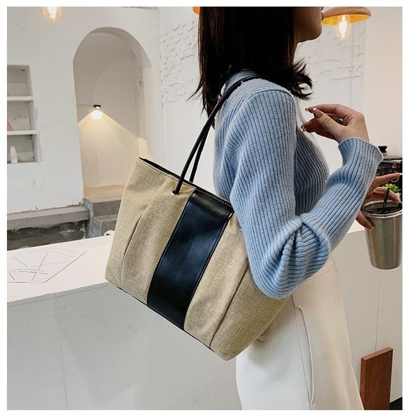 

cross body linen big capacity women bag