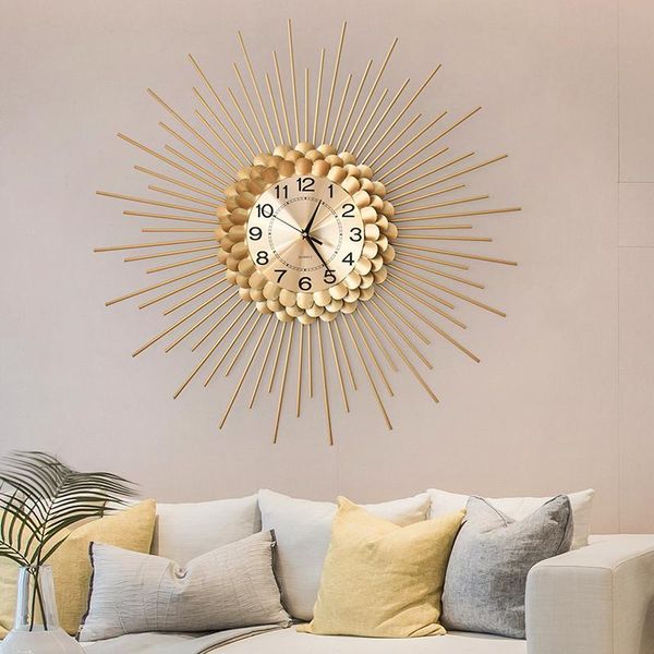 

european-style sunglass creative clock art wall clock living room wall decoration pendant wrought iron decoration porch