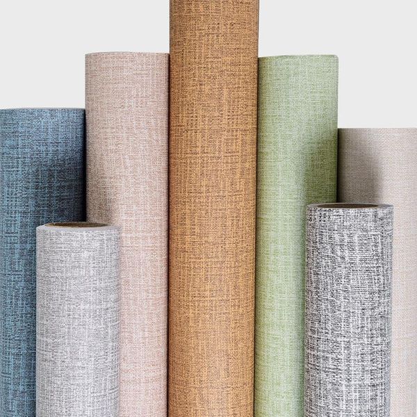 

wallpapers pvc self-adhesive imitation cloth pattern simple plain solid color papel bedroom living room home decor wall stickers