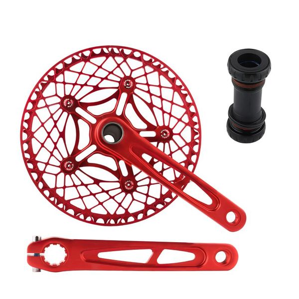 

bike heels & chainwheels 53t 170mm hollow crank arms 130mm bcd universal bicycle aluminum alloy single crankset modified set