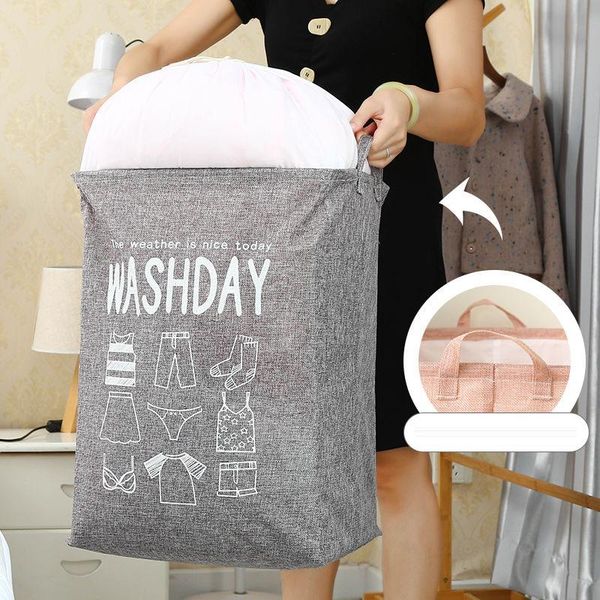 

clothing & wardrobe storage large foldable drawstring bags clothes quilt basket sundries container dust-proof finishing box packing