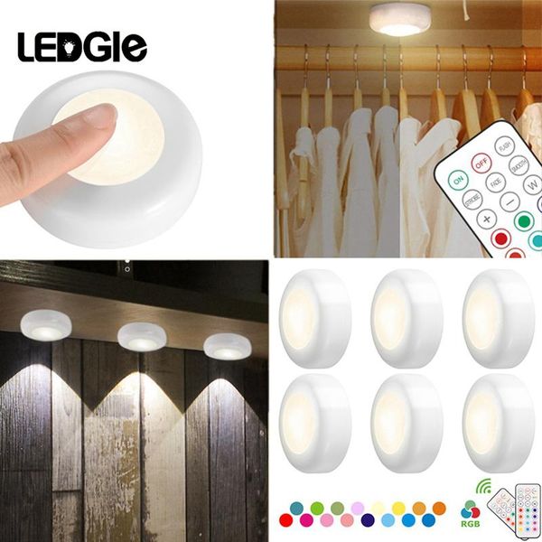 

ledgle led cabinet lamp with remote 12 colors wardrobe lamps for kitchen living room corridor lamp as christmas night light 2021