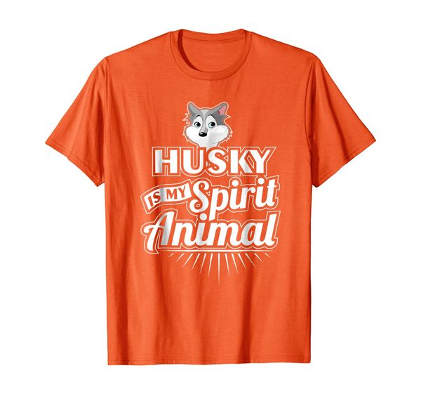 

husky is spirit animal, xmas or birthday husky t shirt gift, White;black