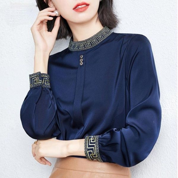 

women's blouses & shirts wholesale 2021 spring summer autumn fashion casual chiffon women shirt woman female ol long sleeve vy1329, White