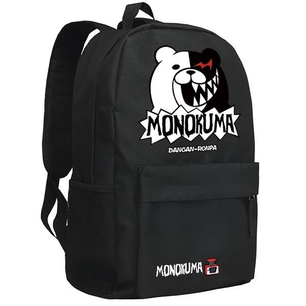 

backpack danganronpa schoolbag bag surrounding black and white bear cartoon cos 2d world nursery stock cheng