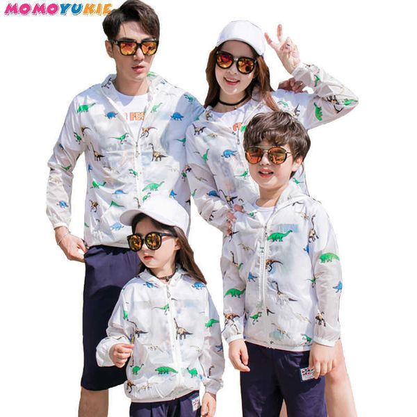 Strand-Familien-Strickjacke für den Urlaub am Meer, passende Kleidung für die Familie, ultradünne UV-Langarm-Sonnenschutzkleidung 210713