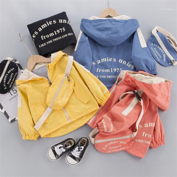 

jackets selling boy spring autumn girls windbreaker coat + messenger bag outwear for baby kids coats jacket clothing1, Blue;gray