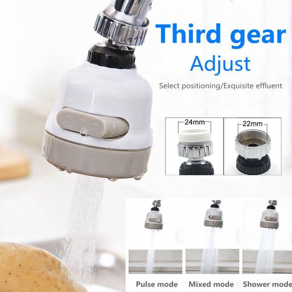

other faucets, showers & accs 1pcs 3 modes faucet aerator 360 degree rotating flexible water saving high pressure filter adapter sprayer kit