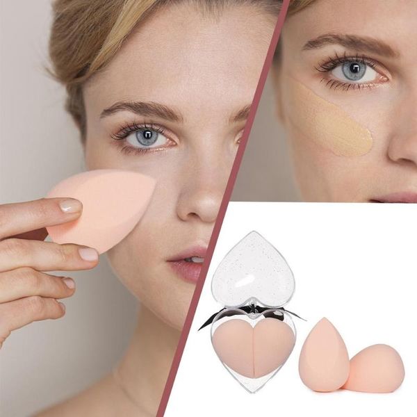 

sponges, applicators & cotton 2 pcs professional cosmetic puff set makeup sponge face foundation concealer cream blending beauty eggs dry we