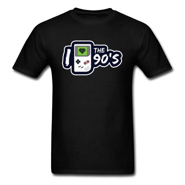 

ccccsportgamer tshirt men i heart the 90s student print t shirts white black pure cotton fashion clothes normal short sleeve, Black;yellow