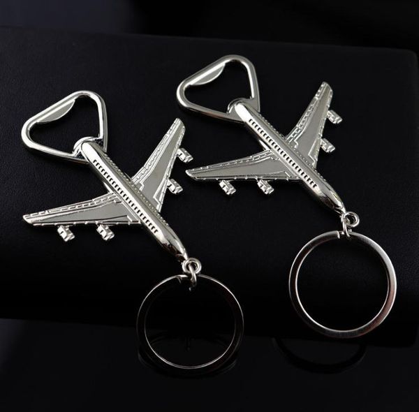 200 stücke High Grad Hubschrauber Airliner Kampf Flugzeuge Flugzeug Keychain Bier Flaschenöffner Schlüsselring Partei Favor Großhandel