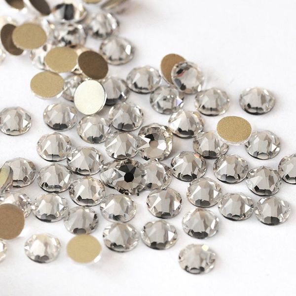 

nail art decorations 2088nohf 1440pcs ss12 size strass for flat back glue on non rhinestones clear crystals ab rhinestone, Silver;gold