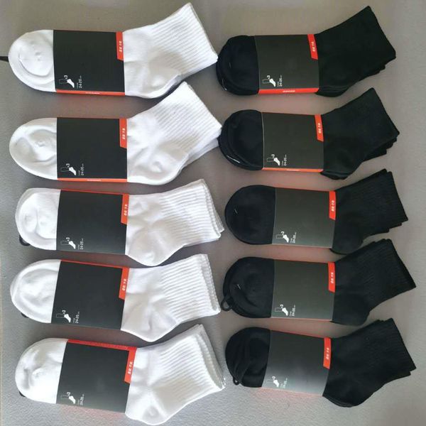 

men socks women cotton classic ankle letter breathable black and white mixing football basketball sports sockhl1x