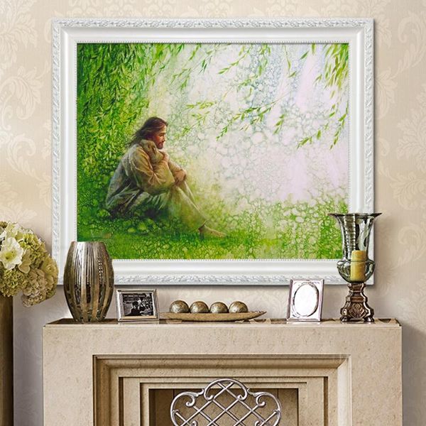 

paintings jesus christ on canvas poster and print wall art pictures for living room home decor painting quadros caudros decoracion