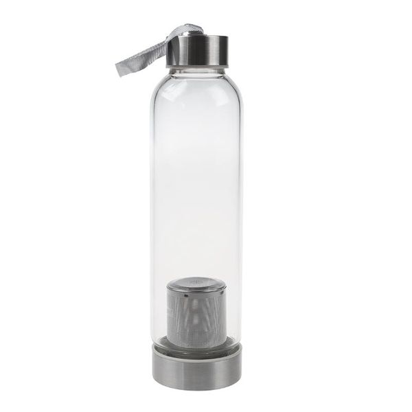 

water bottles glass sport bottle with filter infuser protective bag 550ml