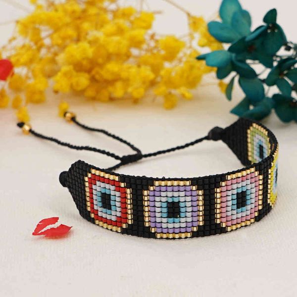 

go2boho turkish evil for women jewelry wohle miyuki women's bracelets female handmade lucky greek eye pulsera, Golden;silver
