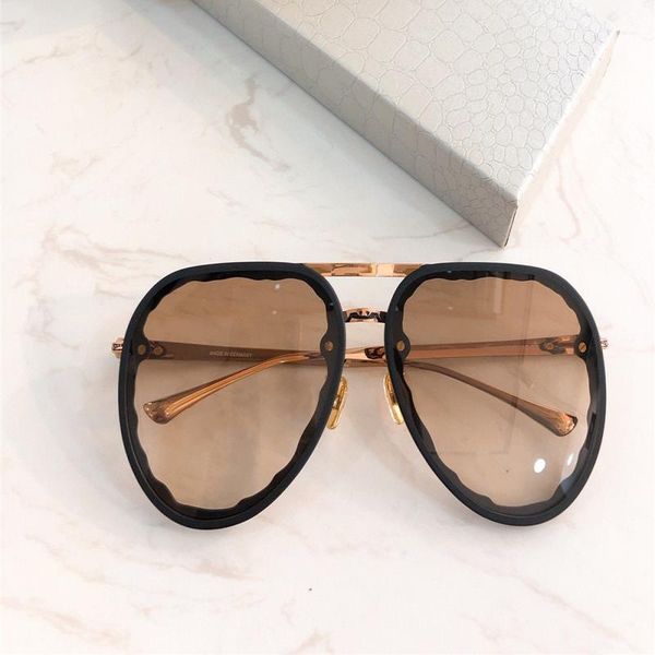 

luxury-sunglasses vintage brand glasses 100% protection sunglasses uv oversized carved pilot with oval fashion eyewear package hemjw, White;black