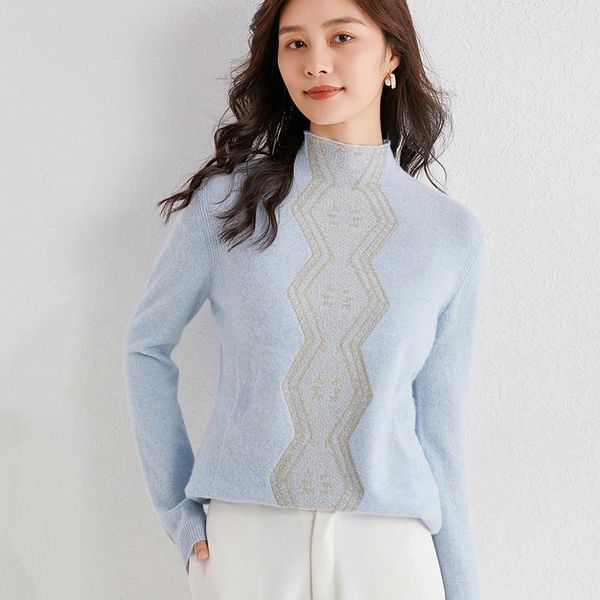 

women's sweaters high-quality women sweater 2021 winter turtleneck long sleeve cashmere knitted pullover female warm fashion pattern ju, White;black