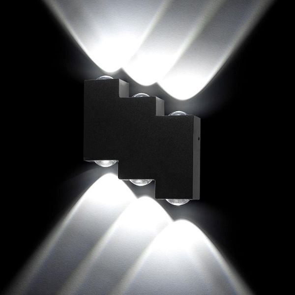

wall lamp led stairs 6w black/white 110v 220v 230v ip65 street light for bathroom living room aisle porch lighting