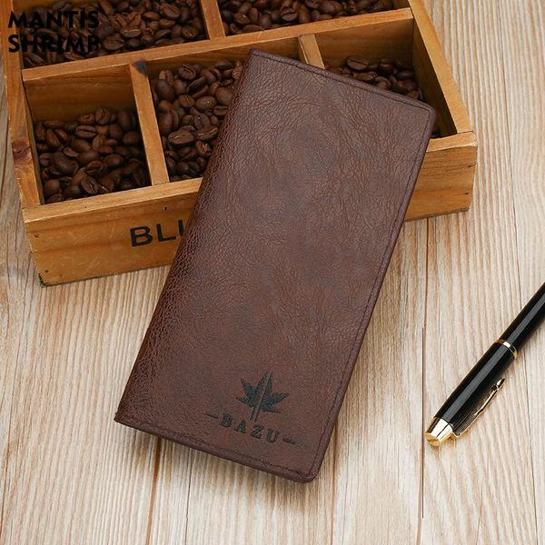 

wallets men wallet coin card package for male long purse vertical pu leather money bag fashion holder small, Red;black