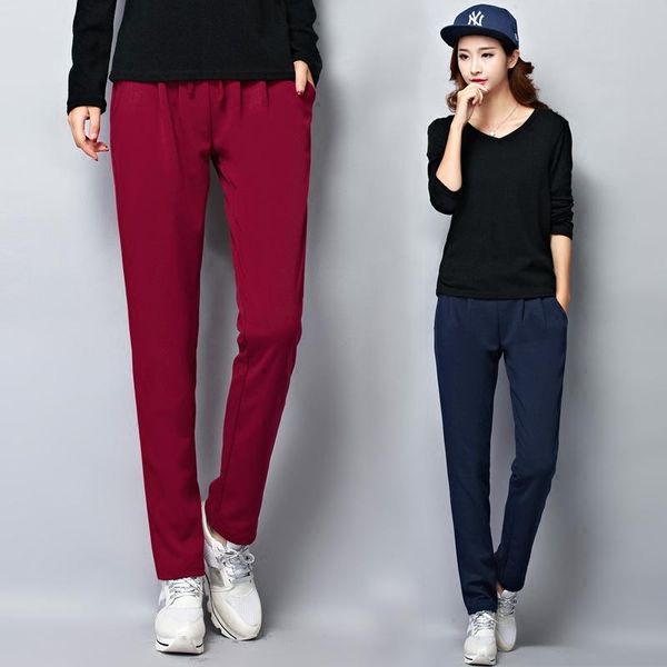 

women's pants & capris autumn sweatpants women long trousers casual loose elastic harem joggers tracksuit 5xl 6xl, Black;white