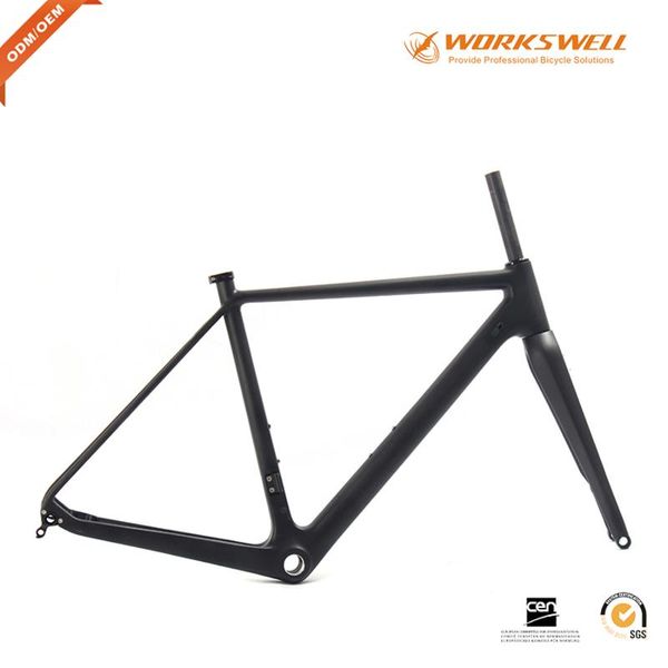 

bike frames workswell carbon disc cyclocross frame+fork 700c bsa/bb30 cx gravel framesets brand