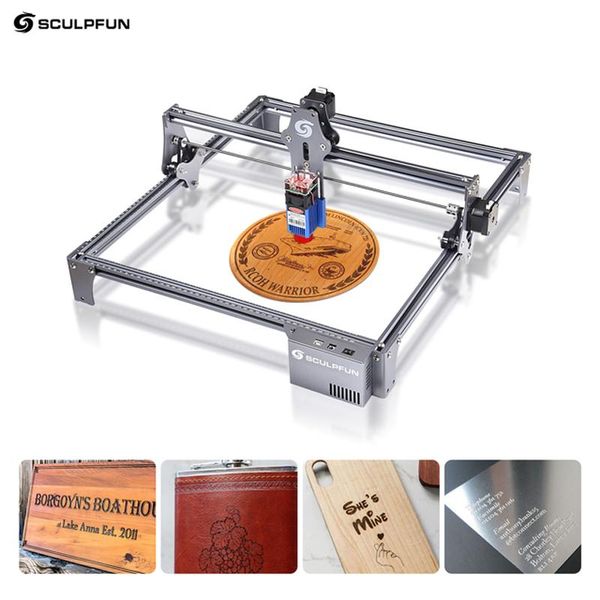 

printers sculpfun s6 30w laser engraver eye protection deskengraving cutting machine 410x420mm fixed-focus tools