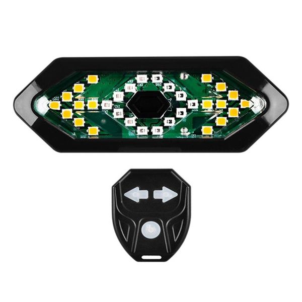 Fahrradbeleuchtung, kabellose Fernbedienung, USB-Aufladung, regendicht, Lenkung, Sicherheitswarnlicht, LED-Fahrradanzeige, hinterer Schwanz, Laser-Blinker