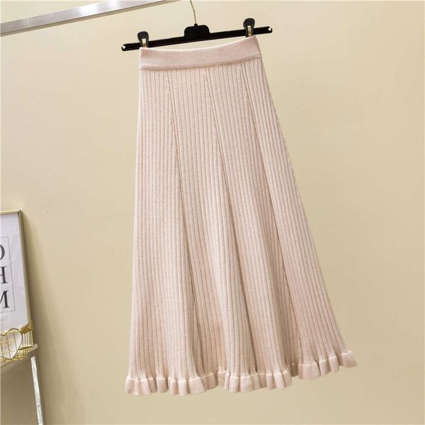 

popular winter pleated fat mid length autumn 2020 new large mm thin versatile a-line skirt with drape and swing hot, White;black