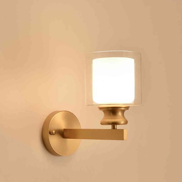 

wall lamps minimalist copper brass light lamp led bedside bedroom study reading sconce modern simple gold o5bh