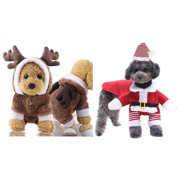 

dog apparel christmas clothes for small large dogs pet cat costume santa claus funny winter coat warm jacket
