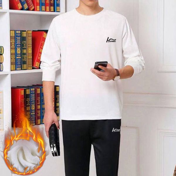 

sweater sports tracksuits men's winter leisure plush suit sportswear, Gray