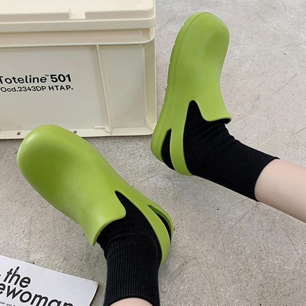 

sandals women 2021 summer eva shallow round toe beach shoes ladies soft light flat heel casual chaussure femme sandalias mujer, Black