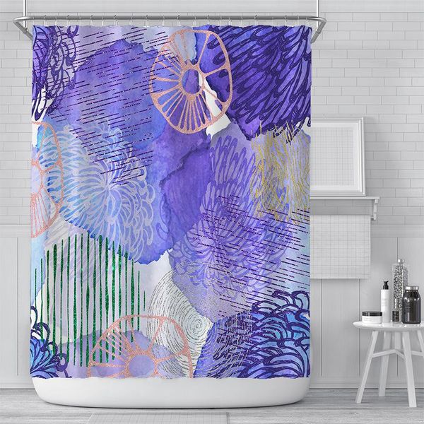 

shower curtains lavender fruit pringting curtain set with 12 hooks bathroom decoration