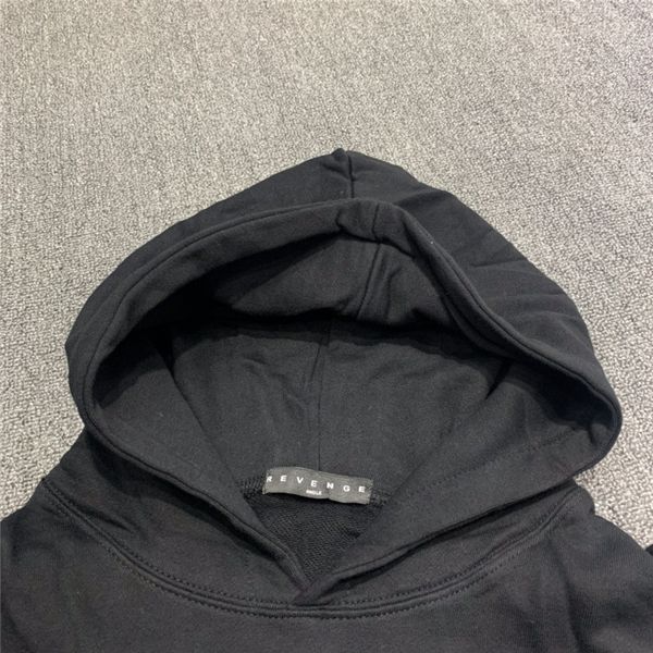 

new 2021 20ss hiphop oversized west revenge sweat style skull hoodies men women three-dimensional lines streetwear umxw lup1, Black