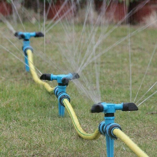 

watering equipments 360 Â°lawn sprinkler 3arm garden irrigation 125 * 230 blue