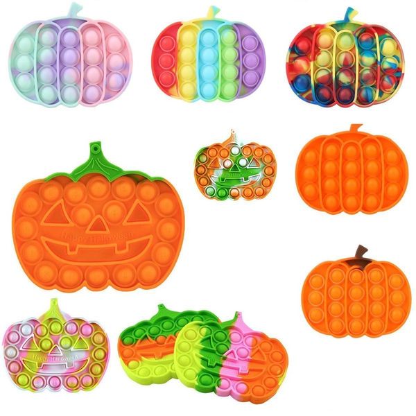 

dhl fidget toys silicone pumpkin shape push bubble sensory toy anti-stress relaxing autism stress relieve special needs