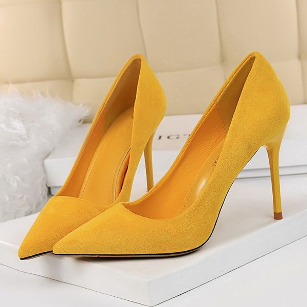 

dress shoes clássico rebanho fina salto mulheres bombas dedo apontado elegante sapatos de vestido sapatos tamanho grande mulher 34-43 1n2c, Black